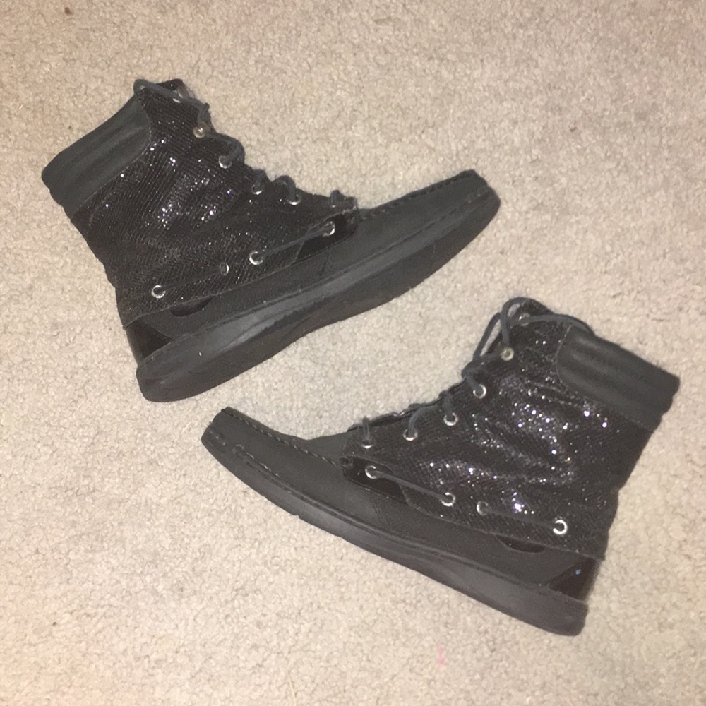Black Bling High-Rise Sherry Boots